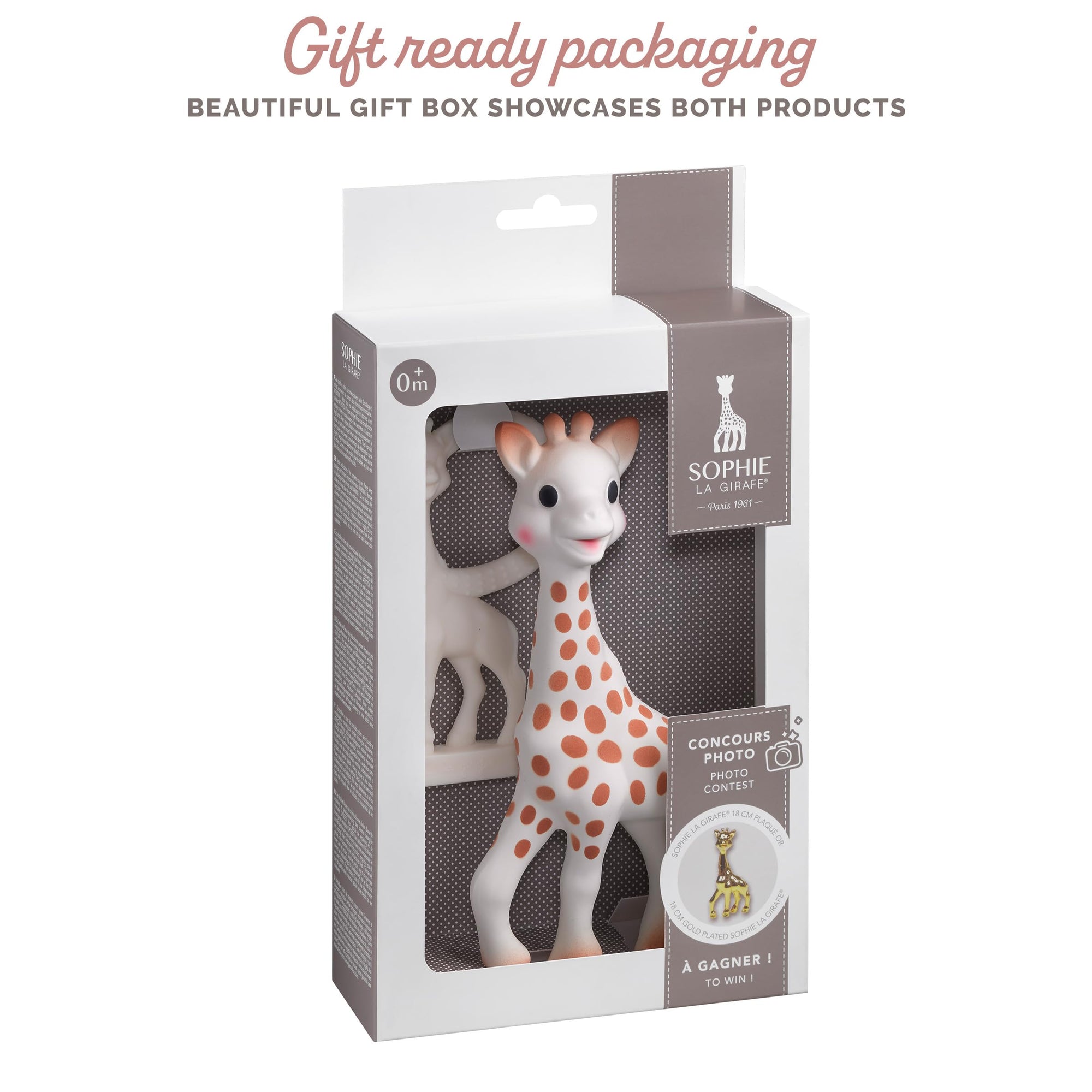 Sophie la girafe | Handcrafted for 60 Years in France | Natural Rubber | Designed for Teething Babies | Awaken All 5 Senses | Easy to Clean | Pack of 1