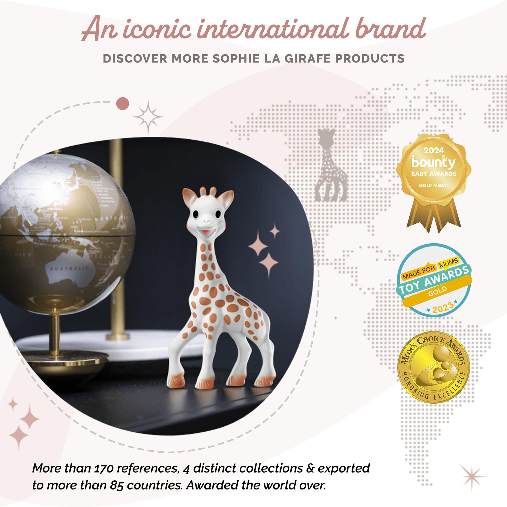 Sophie la girafe | Handcrafted for 60 Years in France | Natural Rubber | Designed for Teething Babies | Awaken All 5 Senses | Easy to Clean | Pack of 1