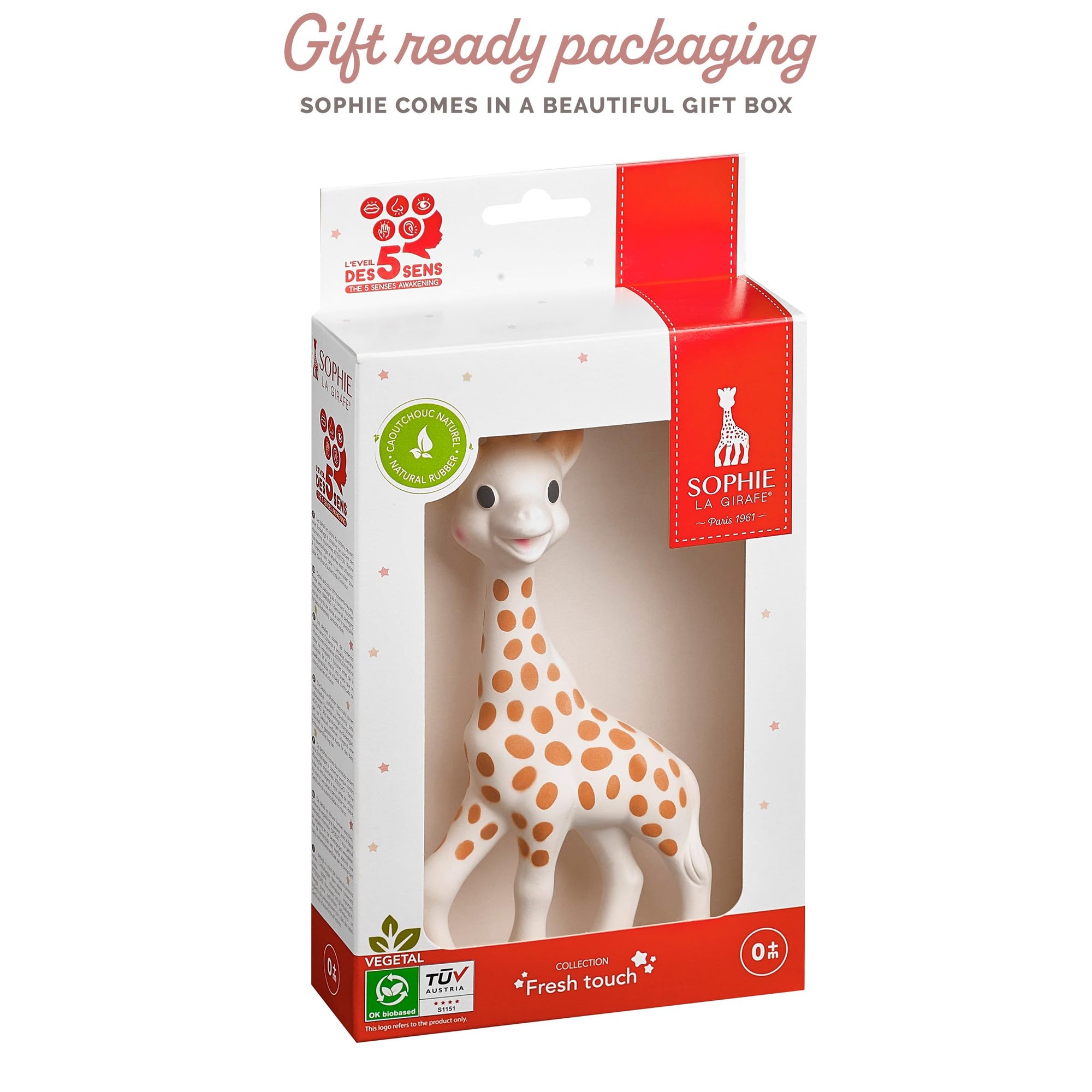 Sophie la girafe | Handcrafted for 60 Years in France | Natural Rubber | Designed for Teething Babies | Awaken All 5 Senses | Easy to Clean | Pack of 1