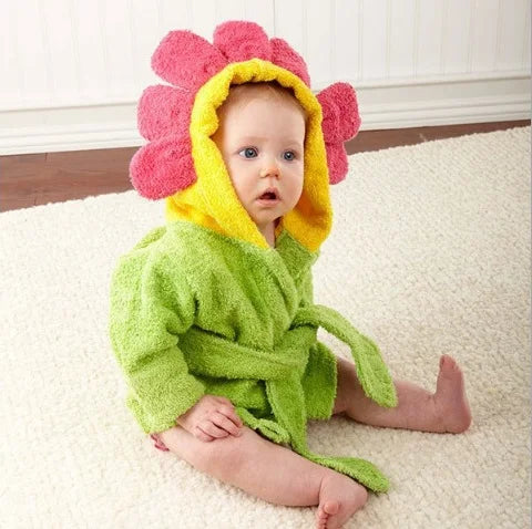 Animal Shape Baby Bathrobe