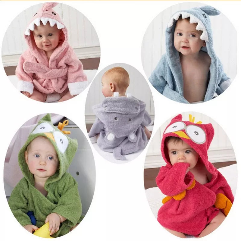 Animal Shape Baby Bathrobe