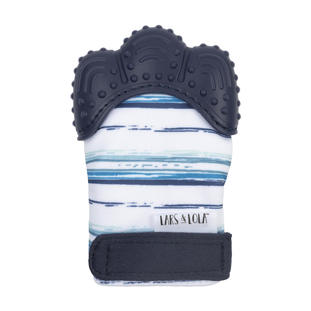 Lars & Lola Teething Mitt - Ocean Stripe