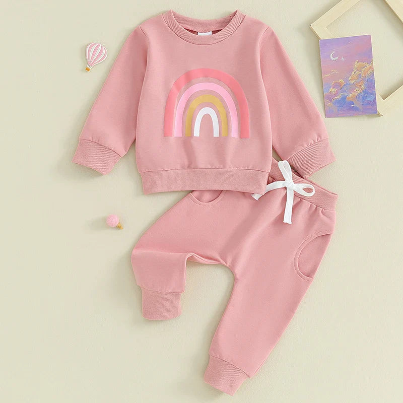 Pants and Sweatshirt Baby & Toddler Set with Rainbow vibes