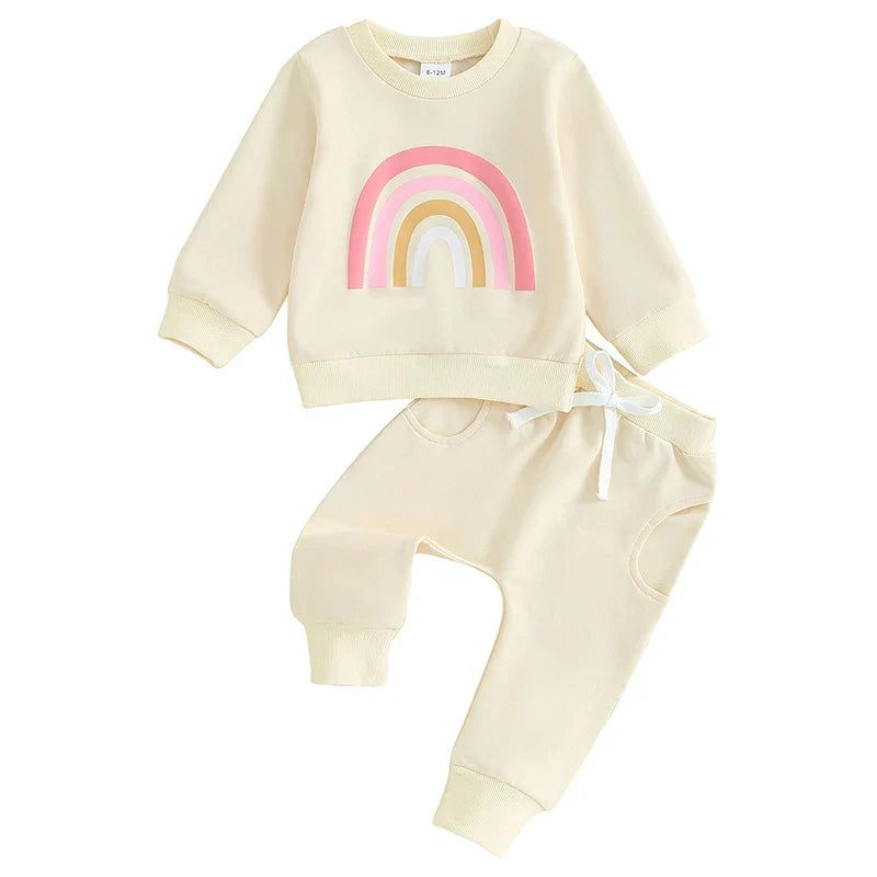 Pants and Sweatshirt Baby & Toddler Set with Rainbow vibes