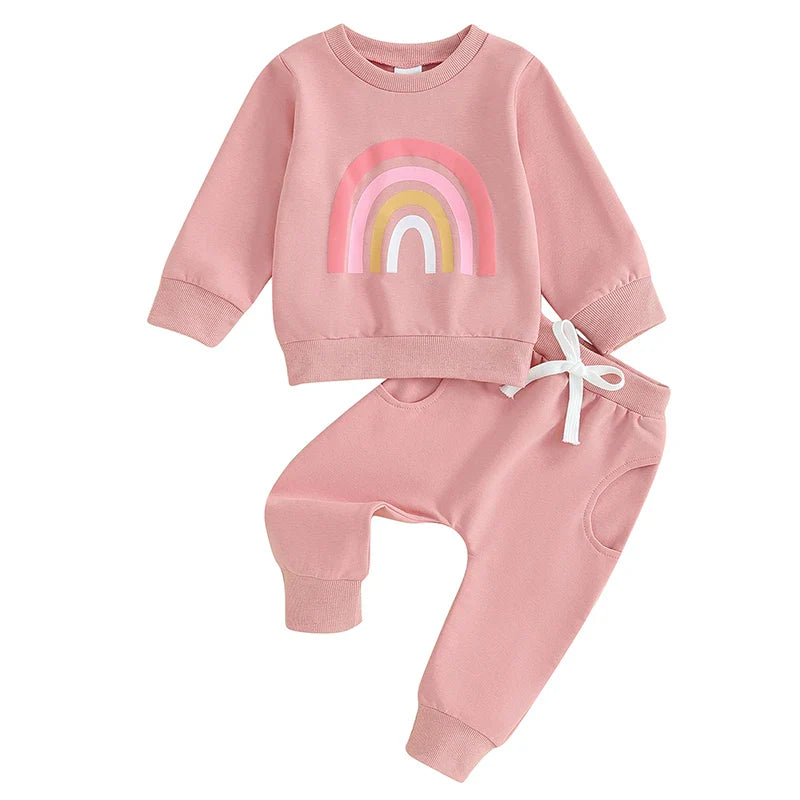 Pants and Sweatshirt Baby & Toddler Set with Rainbow vibes