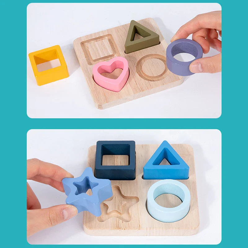 Wooden Montessori "Shapes" Puzzle