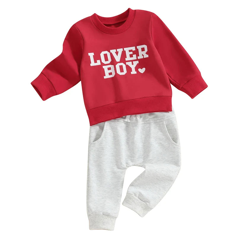 "Lover Boy" Toddler Pants and Sweatshirt Set