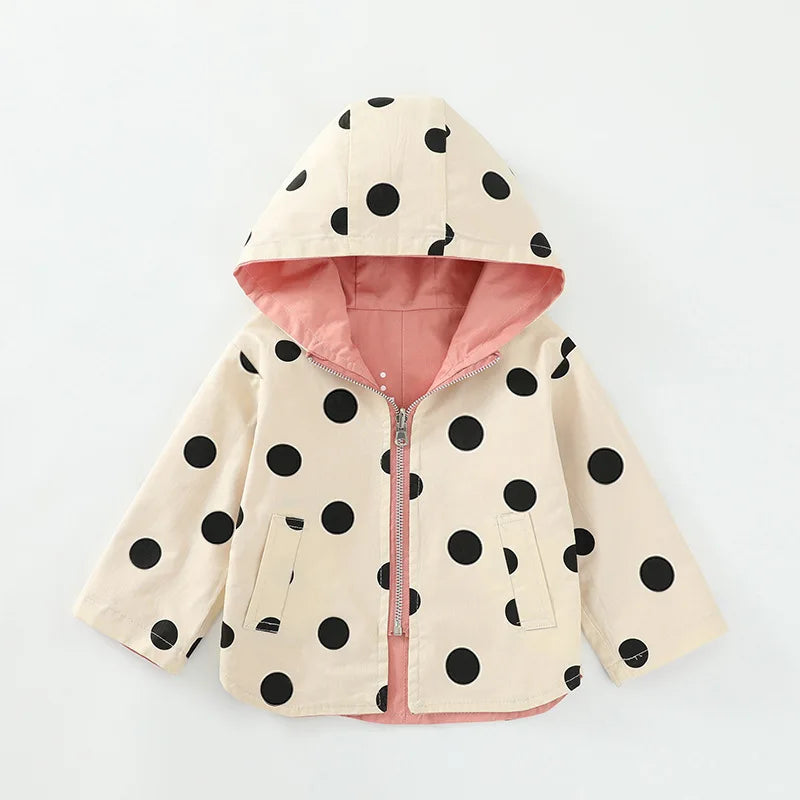 Double Sided Trench Coat with Hoodie