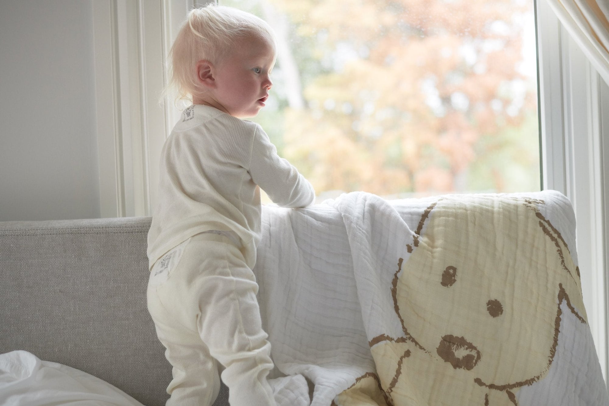 Snuggle Time: Teddy Bear and Plaid Cotton Muslin Blanket