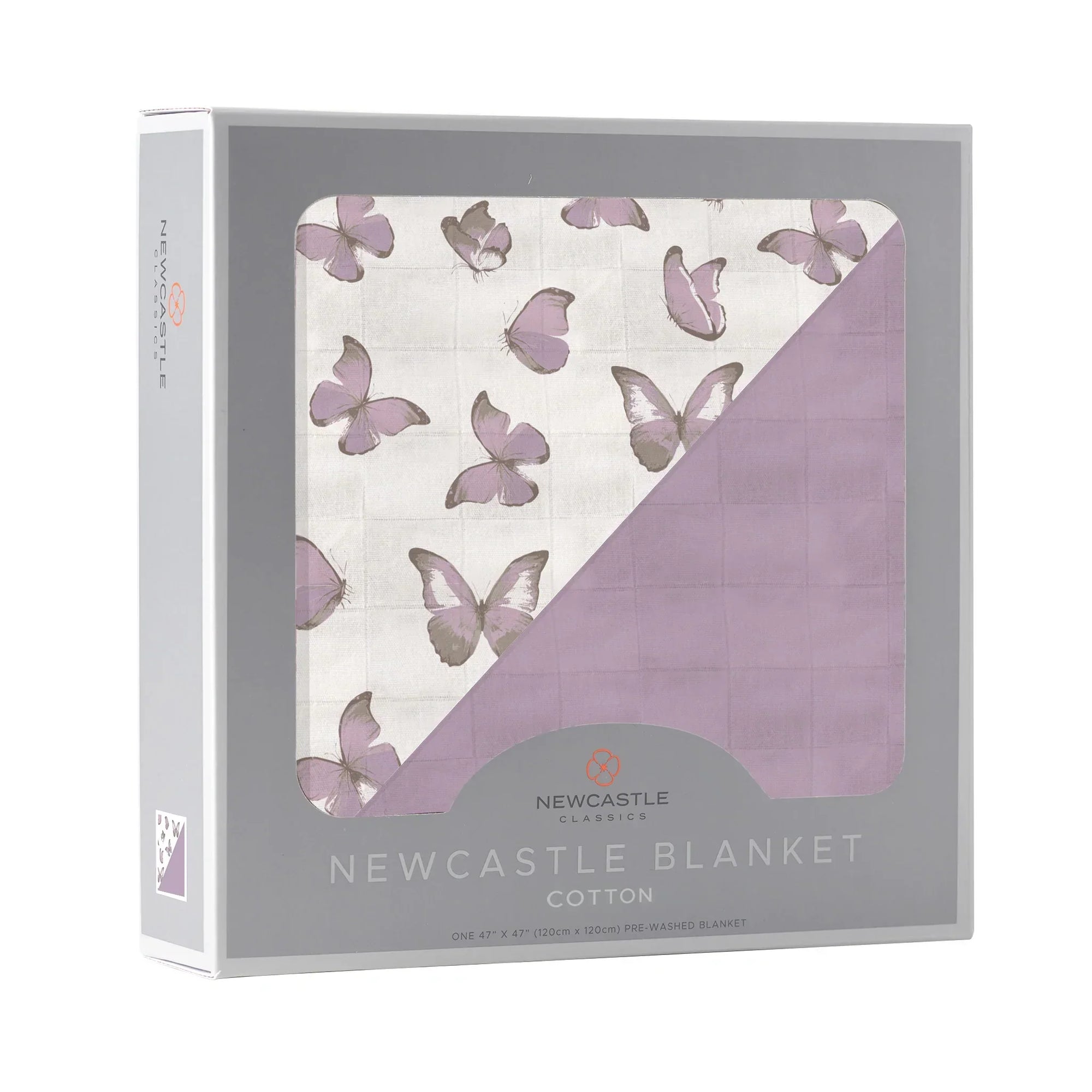 Cozy Delight: Winsome Butterflies and Orchid Lavender Cotton Blanket