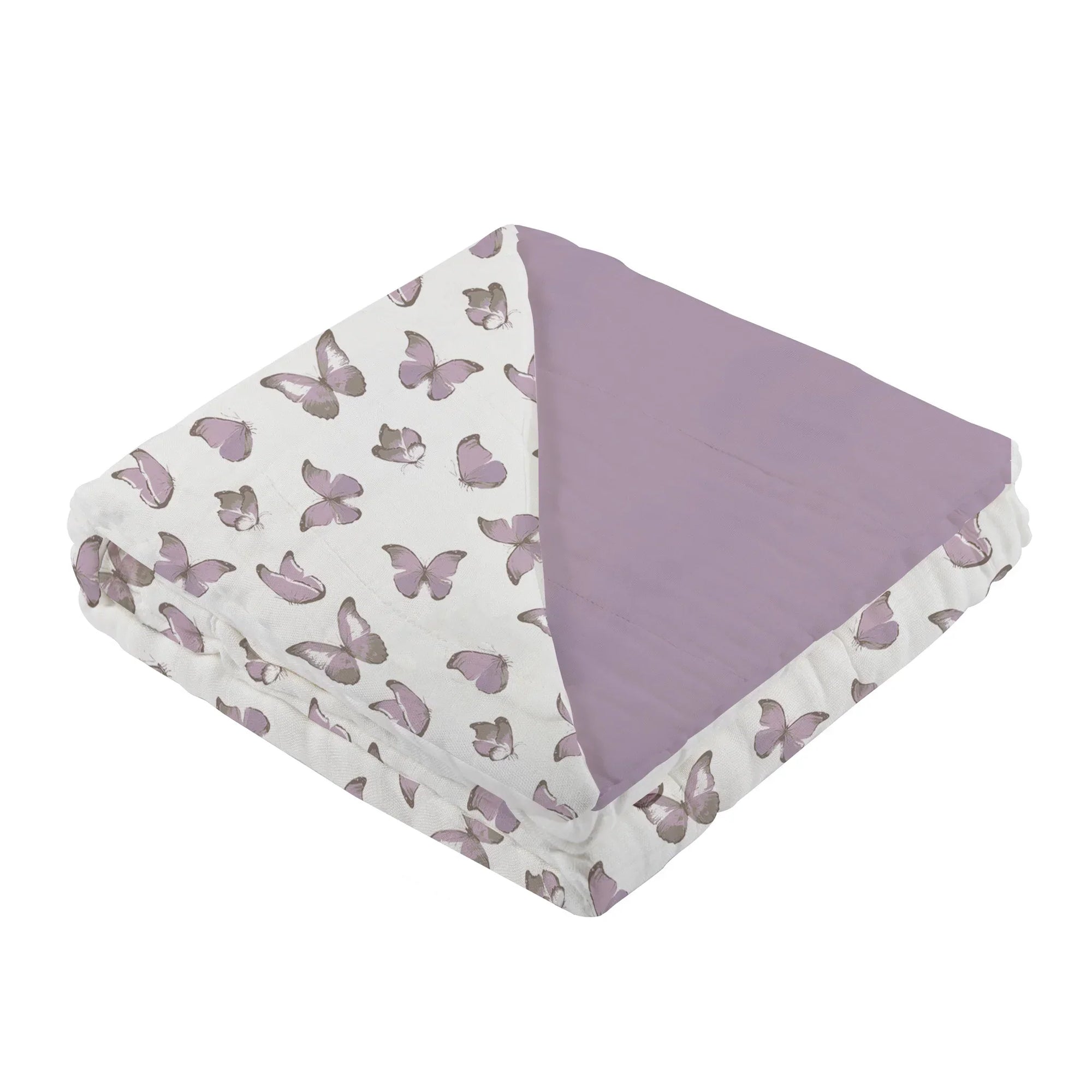 Cozy Delight: Winsome Butterflies and Orchid Lavender Cotton Blanket