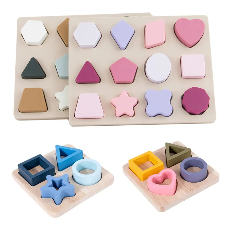 Wooden Montessori "Shapes" Puzzle