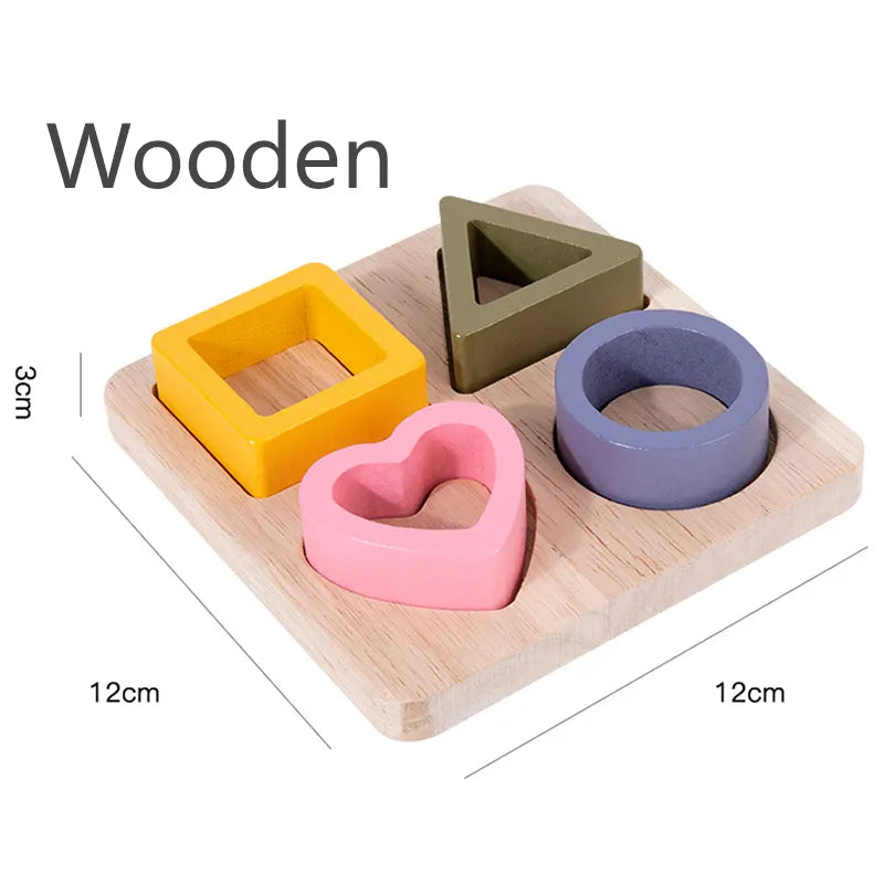 Wooden Montessori "Shapes" Puzzle