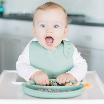 Foodie Silicone Feeding Set by Bazzle Baby (Cranberry)