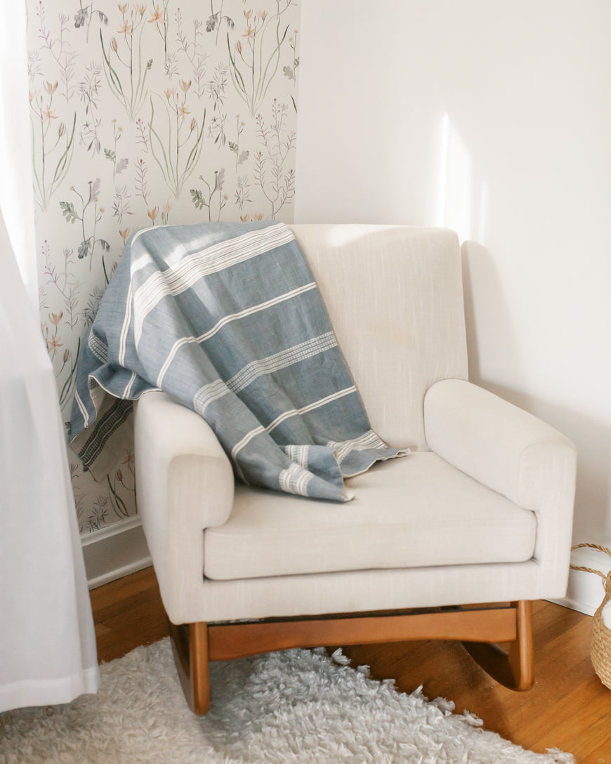 Cozy Versatility: Aden Cotton Reversible Baby Blanket