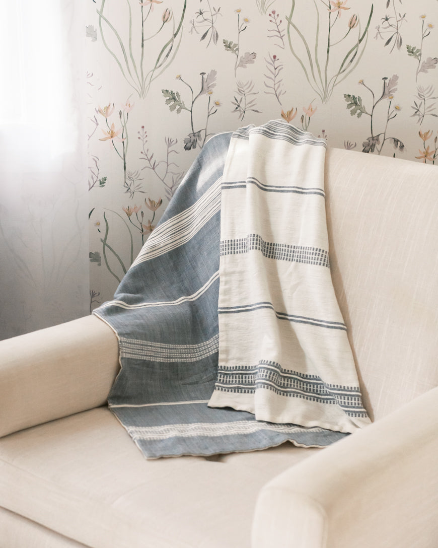 Cozy Versatility: Aden Cotton Reversible Baby Blanket