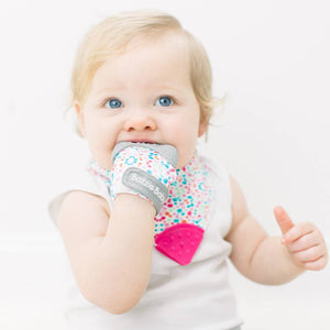 Baby Bandana Bibs with Silicone Teether Attached 4-pack - Various Colors