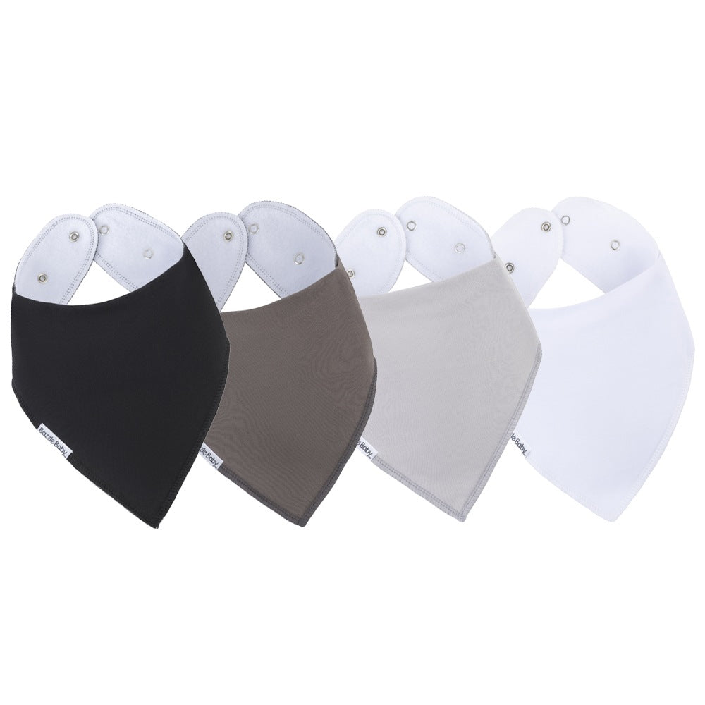 Cotton Muslin + Fleece Bandana Bib 4 Pack - Wallflower – Little