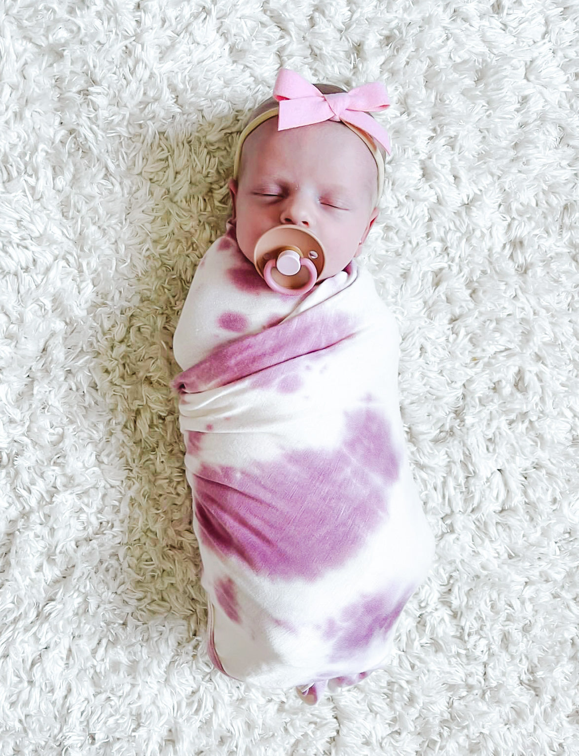 Forever Swaddle + Hat Set: Pink Tie-Dye