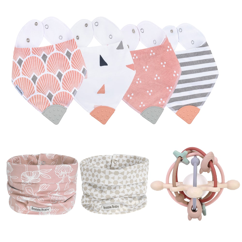 Tiny Teether Gift Bundle in Mini Mauve